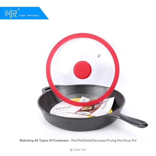 Vented Tempered Glass Cookware Lid Red 1 Pack (11" / Red)