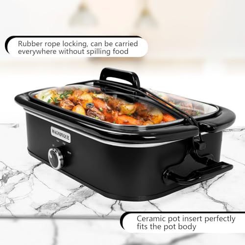 4 Quart Slow Cooker with Casserole Manual Warm Setting