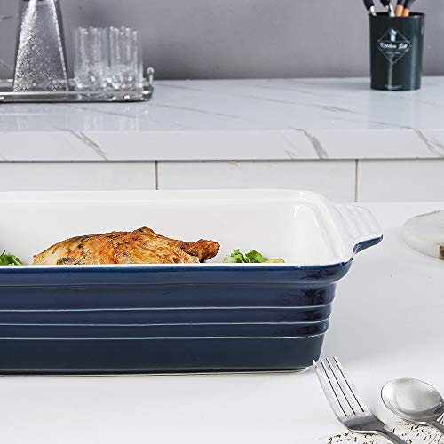Ceramic Casserole Dish With Lid (Gradient Blue)