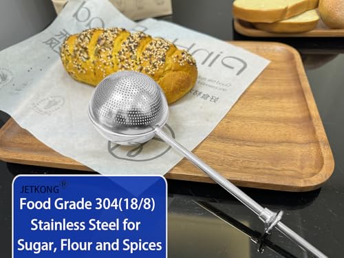 2 Pcs Flour Sifter (Silver / 2 Pcs Small+Large)