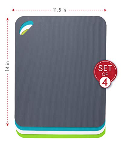 Heavy Duty Cutting Board Grippmat (11.5 x 14 inches / Gray / Turquoise / White / Green)
