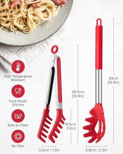 Silicone Spaghetti Spoon and Pasta Tong