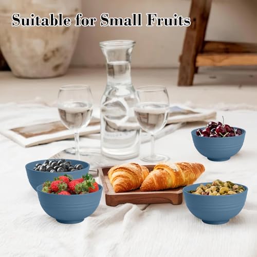 wheat straw dessert bowls 10oz set of 8 (10 oz / Navy Blue)