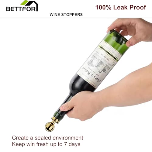 Wine Stoppers for Wine Bottles 3Pcs Vacuum Wine Bottle Stopper with Silicone Reusable Wine Corks (3 Count)