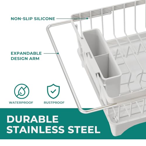 Small Dish Drying Rack in Sink (White)