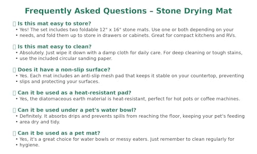 Large Foldable Stone Dish Drying Mat