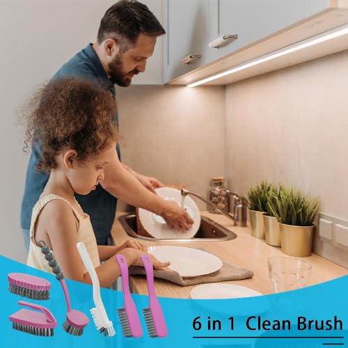 6 PCS Cleaning Brush (Purple)