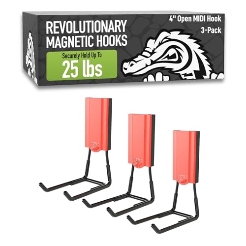 MIDI 4 in Red Open Hooks (4" - Red - 3 Pack / Open Hooks)