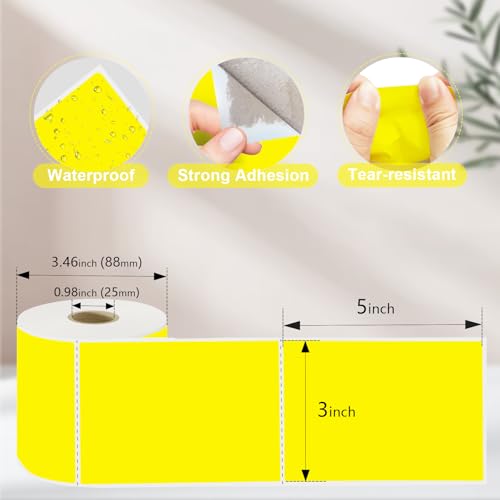 300per Roll 3 X 5 Inch Printable Rectangle Color Coding Labels