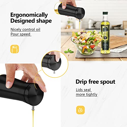 Black Oil And Vinegar Dispenser Set (Black)