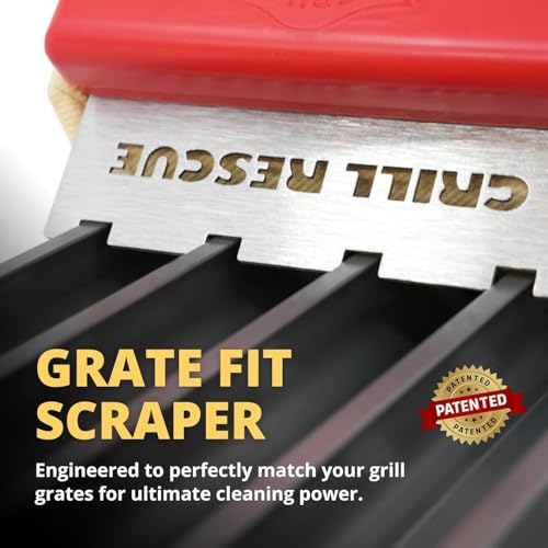 Deep Grate Cleaner Head with Scraper (Replaceable Grill Grate Scraper Head)