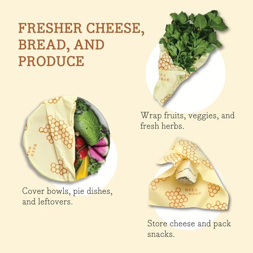 Beeswax Food Wraps (Honeycomb Medium 3 Pack / 3pk Medium)