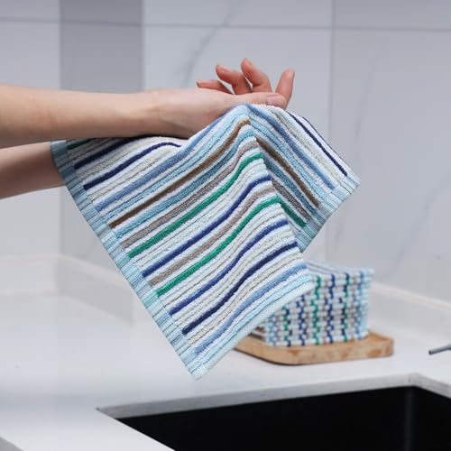 Kitchen Rags Dish Cloths for Washing Wiping Cleaning Towels (Multi-2 / 12x12 inch)