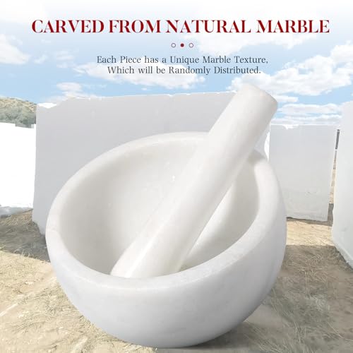 Marble Mortar and Pestle Set