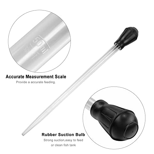 18.7in Long Turkey Baster Aquarium Food Feeder Syringe 50ml Black