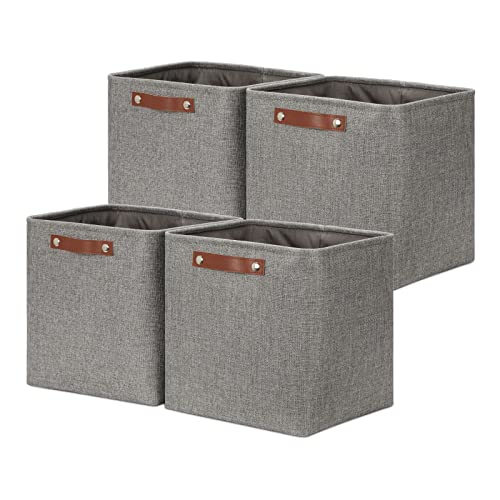 12 inch Cube Storage Bins (Grey / M-12"x 12"x12")