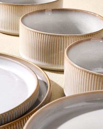 Dinnerware Set for 4 (Cappuccino White)