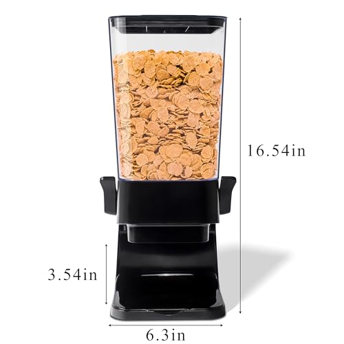 Cereal Dispenser Countertop (5L, Black, 2Pc / 5L)
