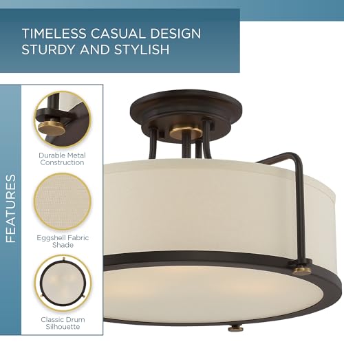 Rigel Semi Flush Mount Ceiling Light Fixture (Western Bronze)