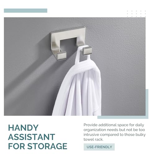 Double Towel Hook (Brushed Nickel)