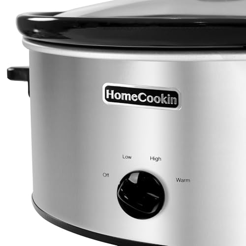 6 Quart Slow Cooker Oval Manual Pot Food Warmer with 3 Cooking Settings