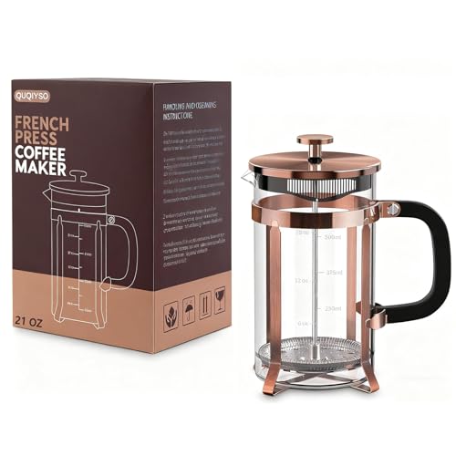 French Press Coffee Maker (Copper / 21oz)