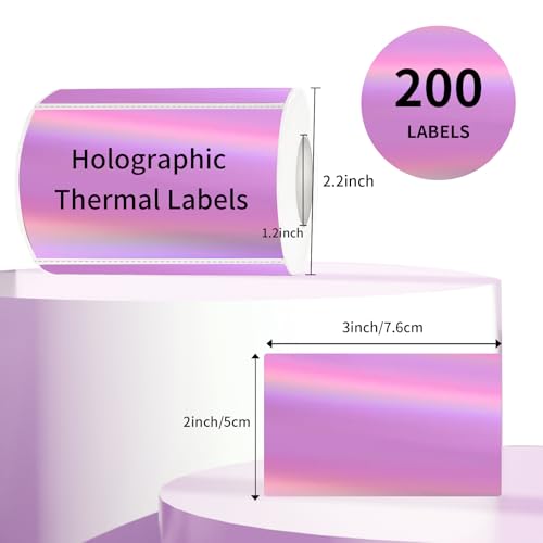 3x2 Inch Holographic Thermal Labels