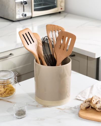 Ceramic Utensil Holder (Cinnamon Brown)