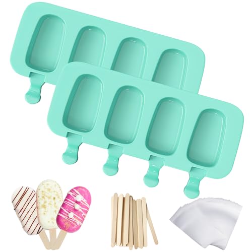 2 Pack Silicone Popsicles Molds (Green)