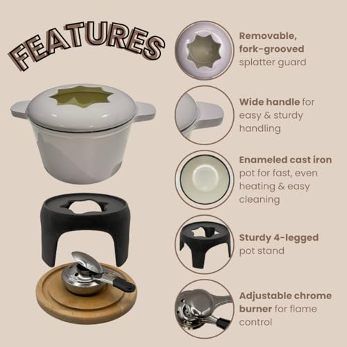 Cast Iron Fondue Set 15 (OrchidTint)