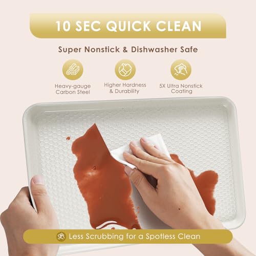 Baking Sheet Pan Set of 3 (Textured White)