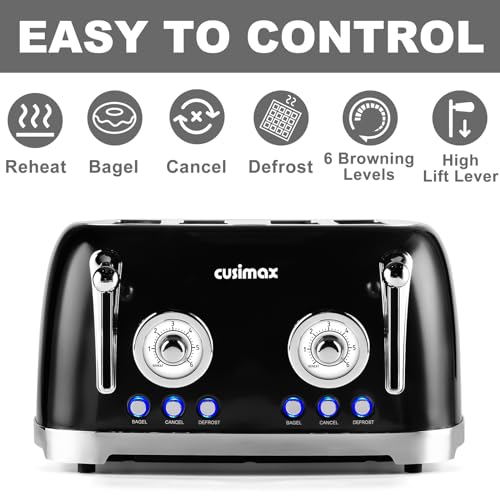 Toaster 4 Slice (Black / 4-slice)