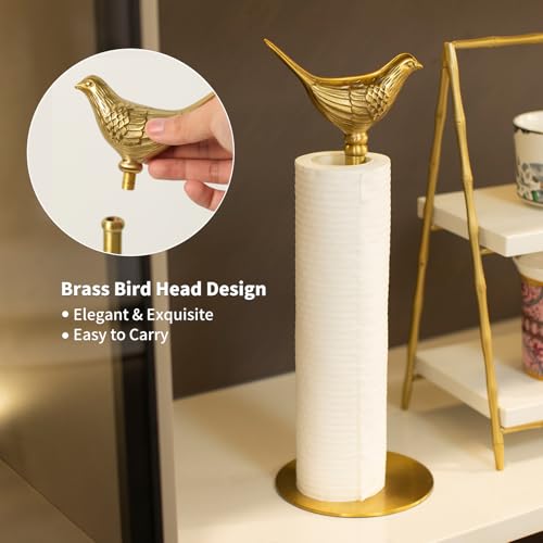 Luxurious Gold Paper Towel Holder Countertop (Gold)
