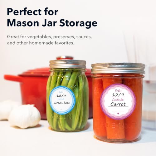 2" Mason Jar Canning Labels (Garden Flowers)