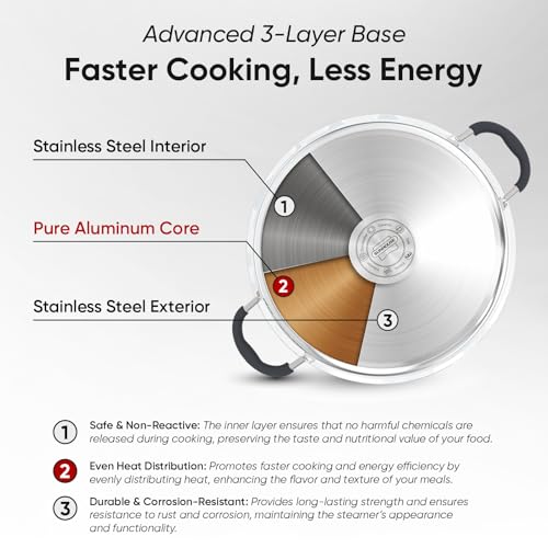2 Tier Stainless Steel Steamer Pots