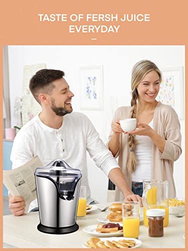 Orange Juicer Squeezer Electric Citrus Juicer with Two Interchangeable Cones Suitable for orange