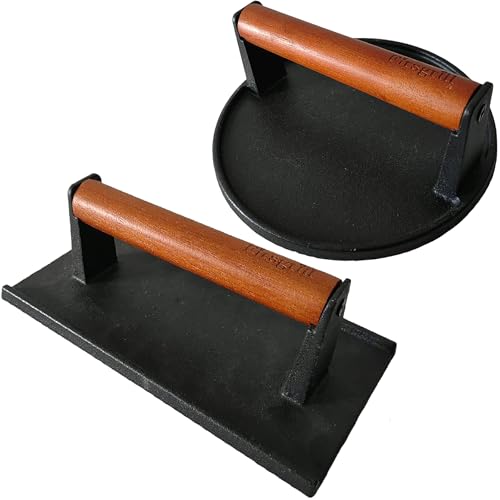 Burger Press 7.08" Round & 8.3”X4.3”Rectangle Heavy (Round & Rectangle w Flat Bottom)
