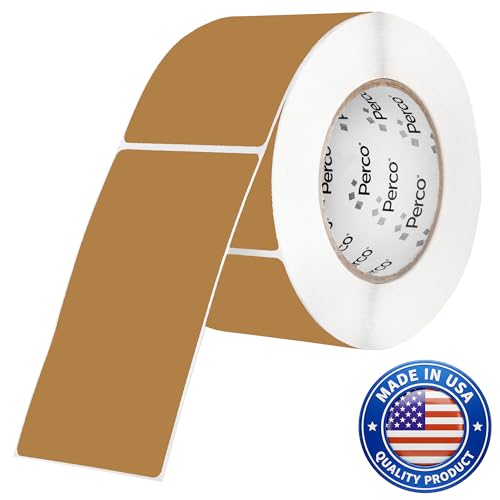 Kraft Brown 3x5 Inch Perforated Sticker Labels (1 Roll / Kraft Brown)
