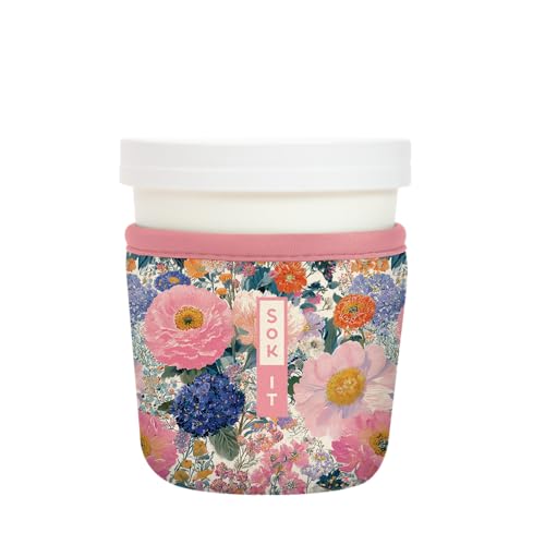 IceCreamSok Insulated Neoprene Cover (Garden Gossip / Fits Tapered Pints)
