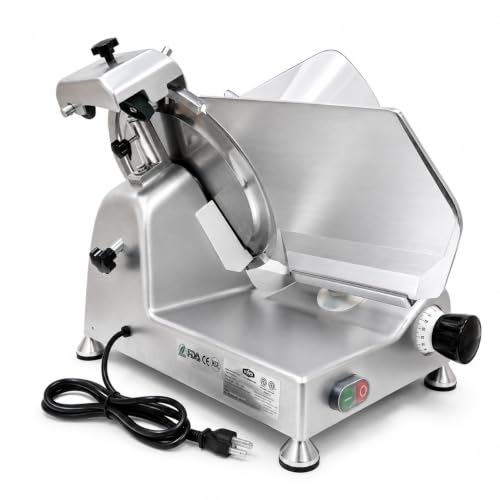 MS 12NS Premium Powerful 420W Electric Meat Slicer (Silver)