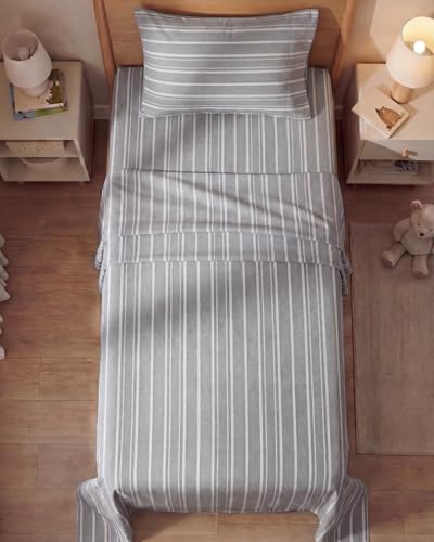 Twin Size 3 Piece Sheet Set (41 - Grey Stripes 3 / Twin)