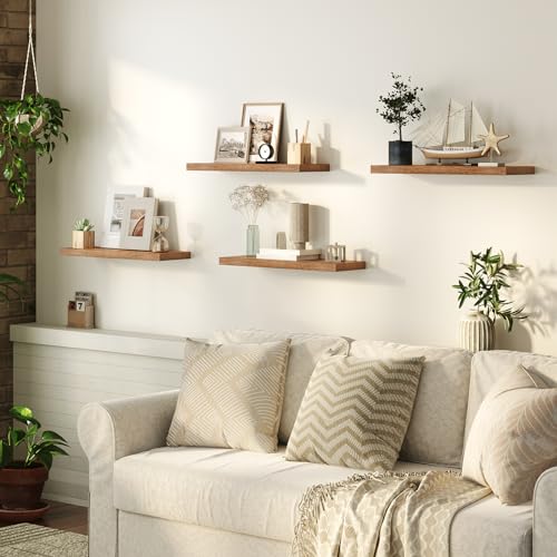 Floating Shelves for Wall (Rustic Brown / 23.6 Inches)