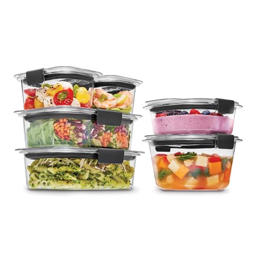 Brilliance® Round and Rectangular Leak Proof Food Storage Containers (12-Piece)