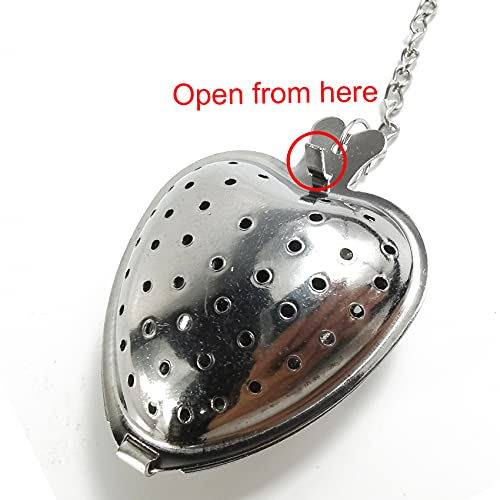15PCS Tea Strainer Stainless Steel Mesh Tea Ball Infuser Premium Tea Filter Tea Interval Diffuser with Extended Chain Hook for Loose Leaf Tea and Spices & Seasonings (Silver)