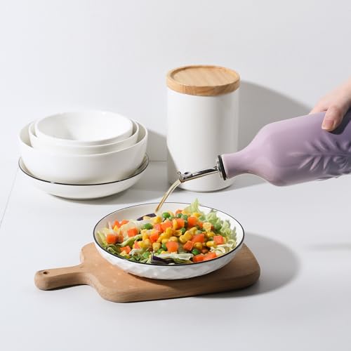 Sweejar Ceramic Olive Oil Dispenser Bottle (Gradient Purple / 20 oz, Set of 1)