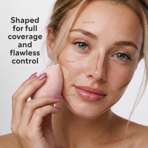 PURE Teardrop Makeup Blender Sponge (1 Count (Pack of 1) / Pink (Teardrop))