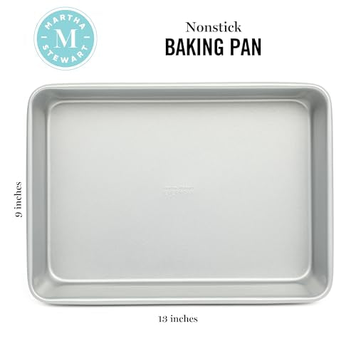 Gallen 13 x 9 Inch Rectangular Nonstick Carbon Steel Cake and Baking Pan (Silver / 13" Cake Pan)