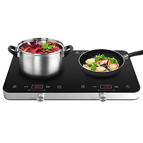 Portable Double Induction Cooktop (Double Induction Cooktop with Knob Control)