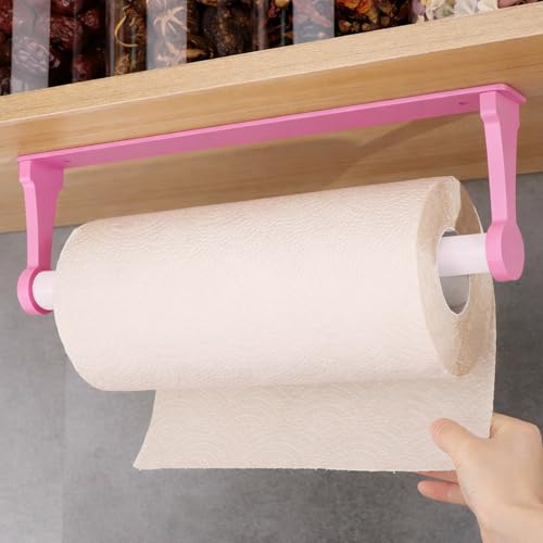 Kitchen Roll Holder Under Cabinet (Pink)