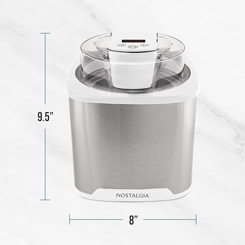 2 Quart Electric Ice Cream Maker (2 QT Digital / Stainless White)